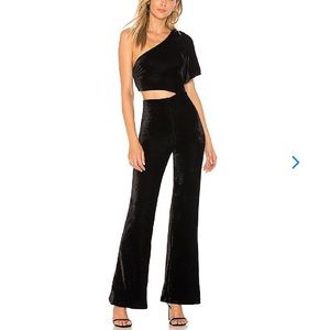 LOVERS & FRIENDS LEE BLACK VELVET JUMPSUIT